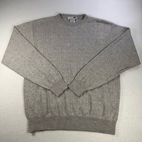 I LEVRIERI Men’s Medium Gray Cashmere Silk Crewneck Sweater Italy - Picture 4 of 11